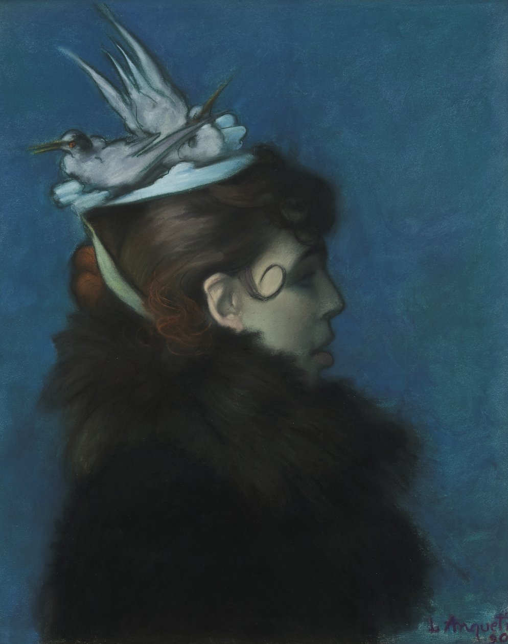 Die Elegante mit den Vögeln, 1890 von Louis Anquetin