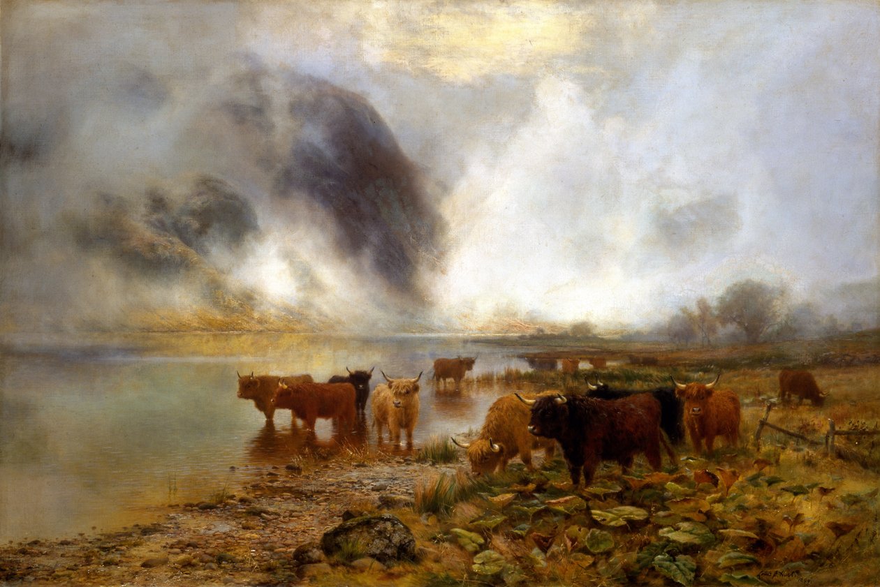 Ein Hochlandsee, 1899 von Louis Bosworth Hurt