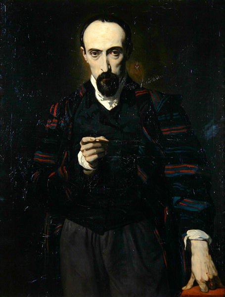 Porträt von Achille Deveria (1800-57) von Louis Boulanger
