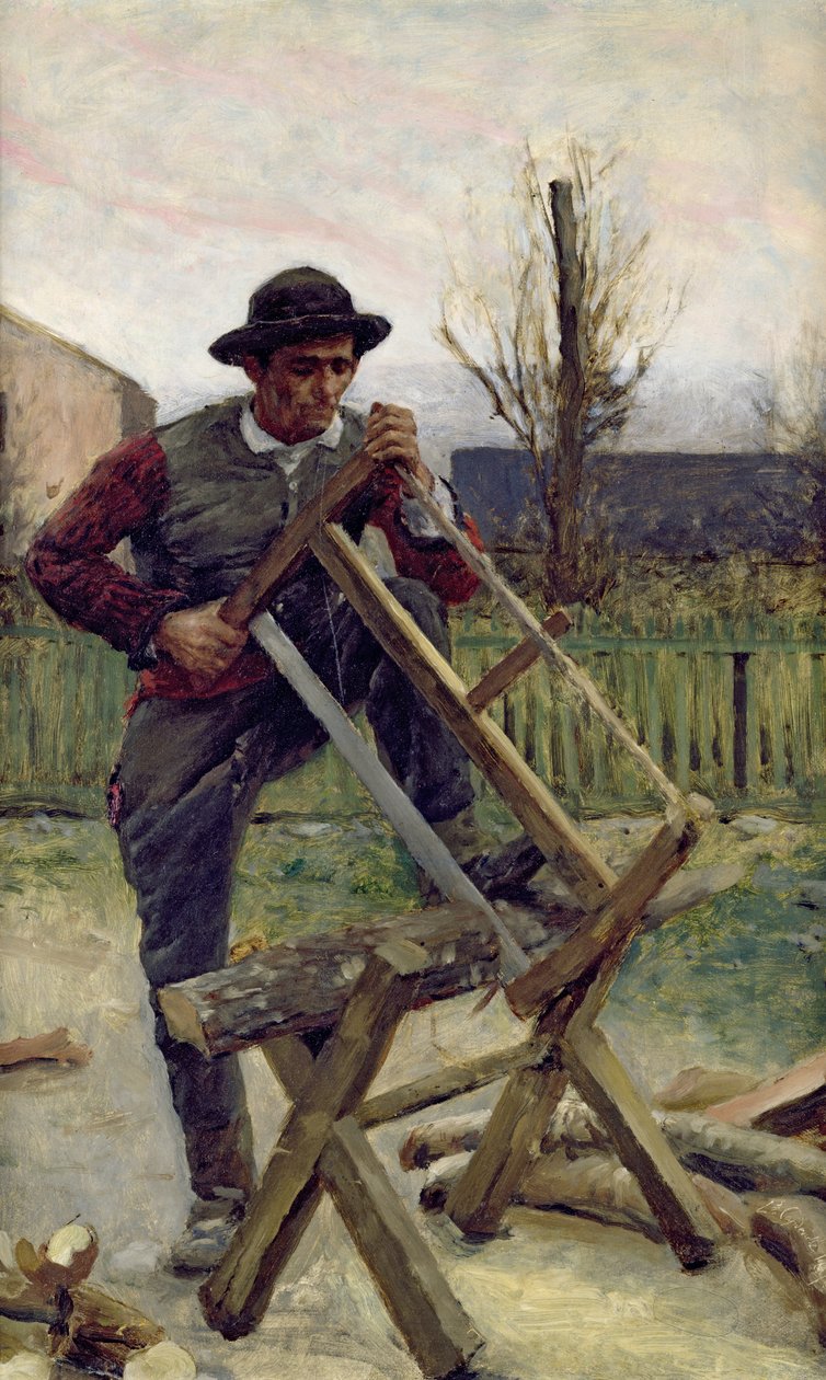 Ein aragonischer Holzfäller, 1876 von Louis Capdevielle