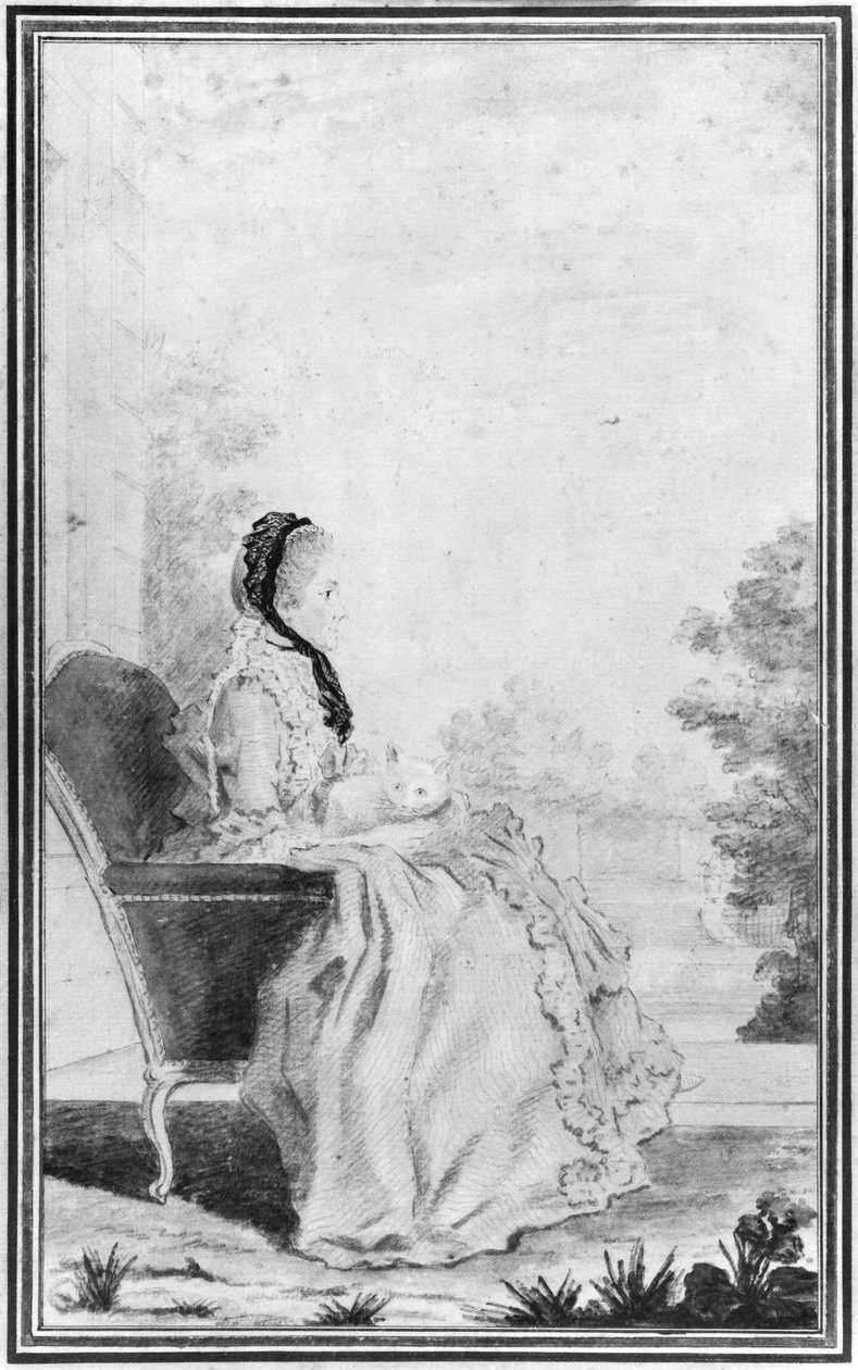 Porträt von Madame du Deffand, 1760 von Louis Carrogis dit Carmontelle