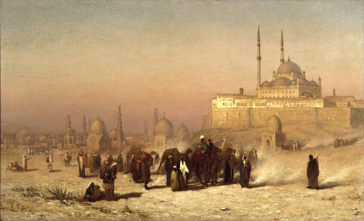 Auf dem Weg zwischen Alt- und Neu-Kairo, Zitadellenmoschee von Mohammed Ali und Gräber der Mameluken von Louis Comfort Tiffany