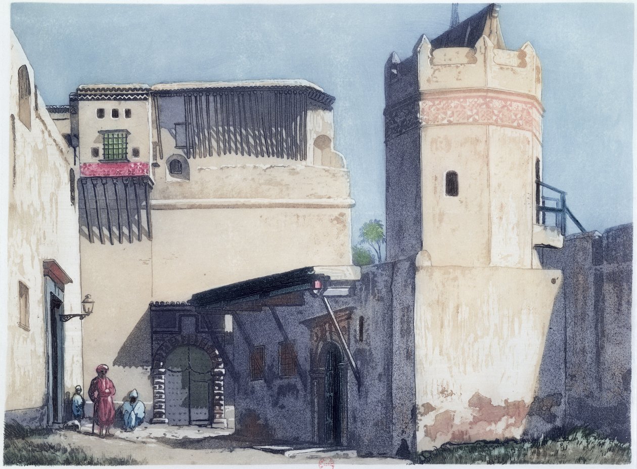 Die Kasbah und Moschee in Algier, 1921 von Louis Dauphin