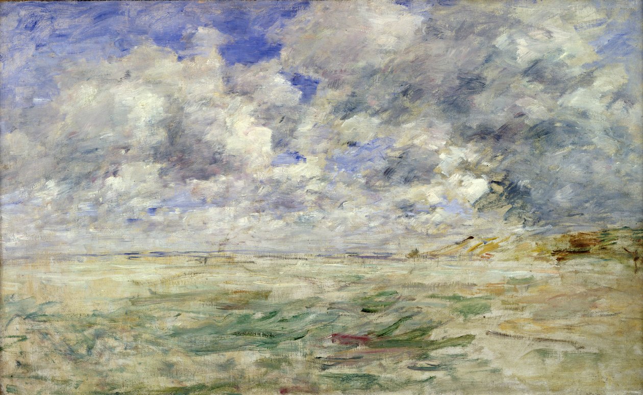 Stürmischer Himmel über dem Strand von Trouville, ca. 1894-97 von Eugene Louis Boudin