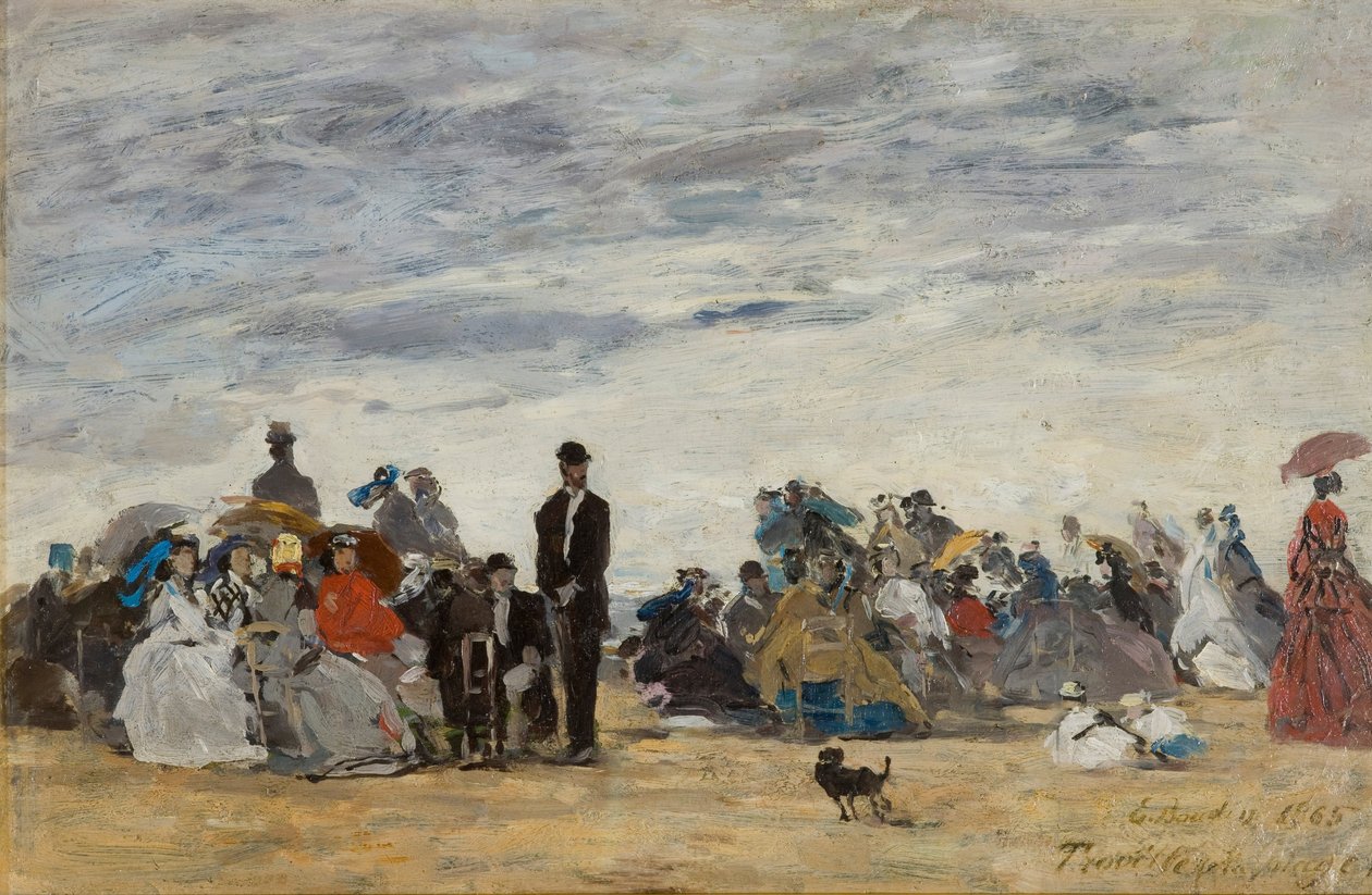 Der Strand bei Trouville von Eugene Louis Boudin