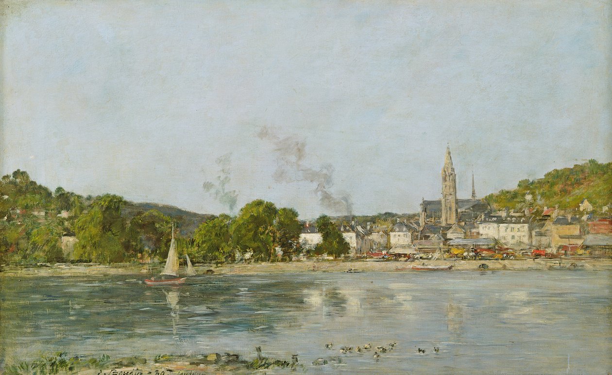 Die Seine bei Caudebec-en-Caux, 1889 von Eugene Louis Boudin