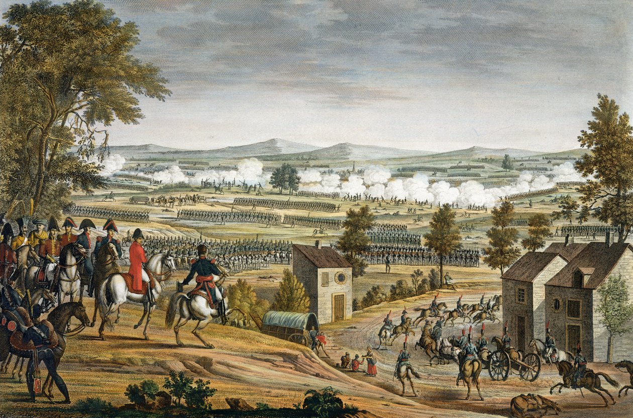 Die Schlacht von Lützen, 2. Mai 1813, graviert von Edme Bovinet von Louis Francois Couche