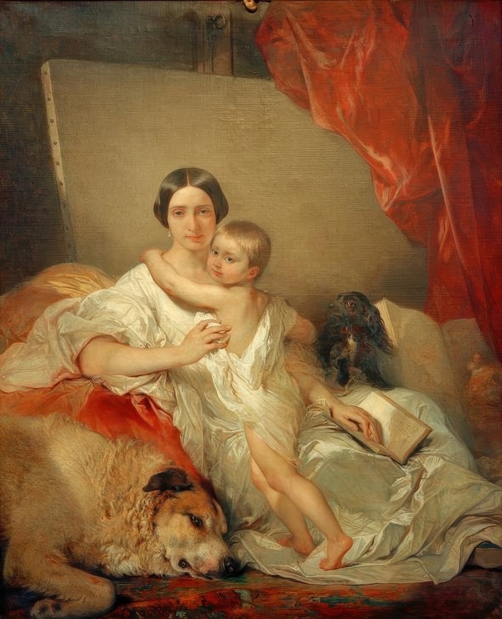 Madame Louis Gallait und ihre Tochter von Louis Gallait