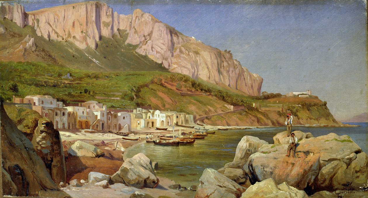 Ein Fischerdorf in Capri von Louis Gurlitt