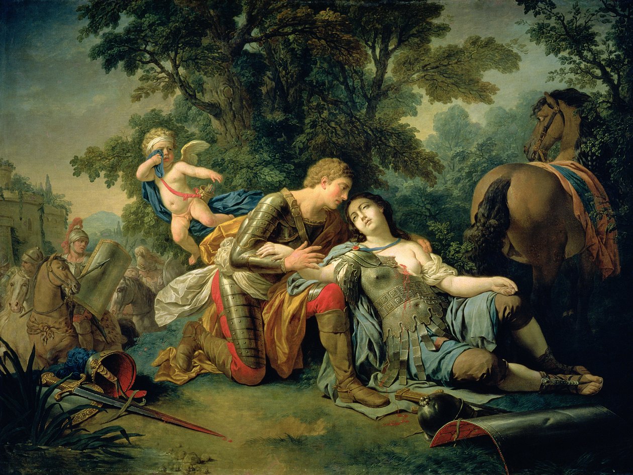 Tancred und Clorinda, 1761 von Louis Jean François Lagrenée