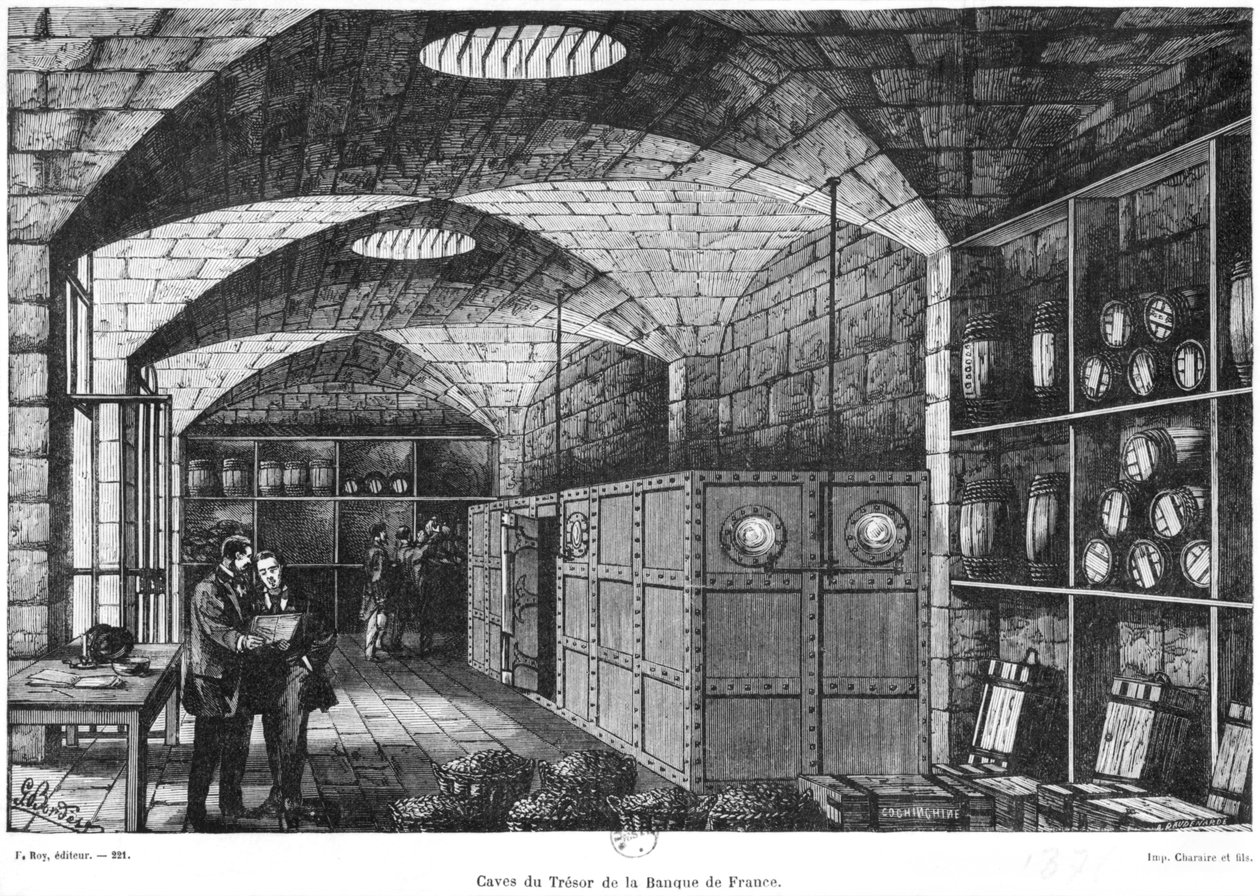 Keller der Bank von Frankreich in Paris, 1897 von Louis Joseph Amedee Daudenarde