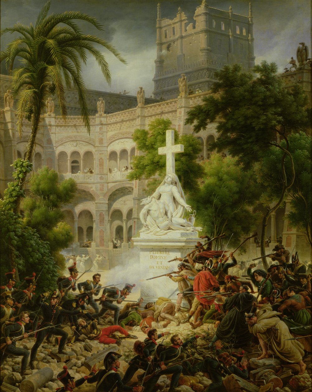 Angriff auf das Kloster San Engracio in Zaragoza, 8. Februar 1809 von Louis Lejeune