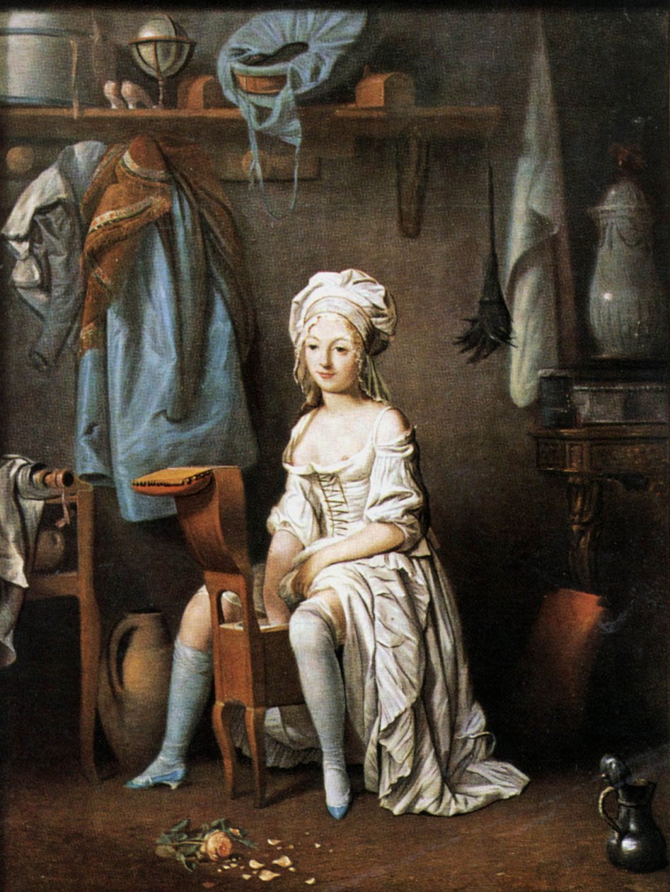 Die Morgentoilette: Frau auf einem Bidet von Louis Leopold Boilly