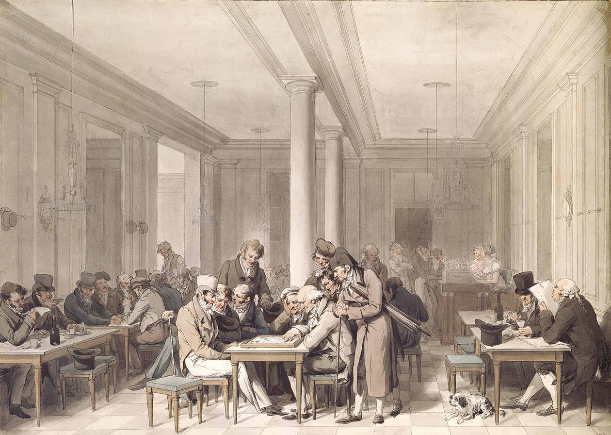 Innenansicht eines Pariser Cafés, ca. 1815 von Louis Leopold Boilly