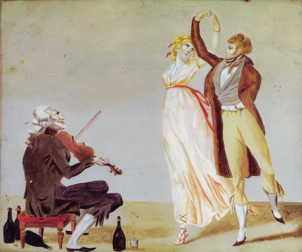Merveilleuse und Incroyable mit einem Geiger von Louis Leopold Boilly