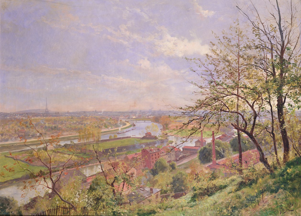 Ansicht von Boulogne sur Seine von Louis Tauzin