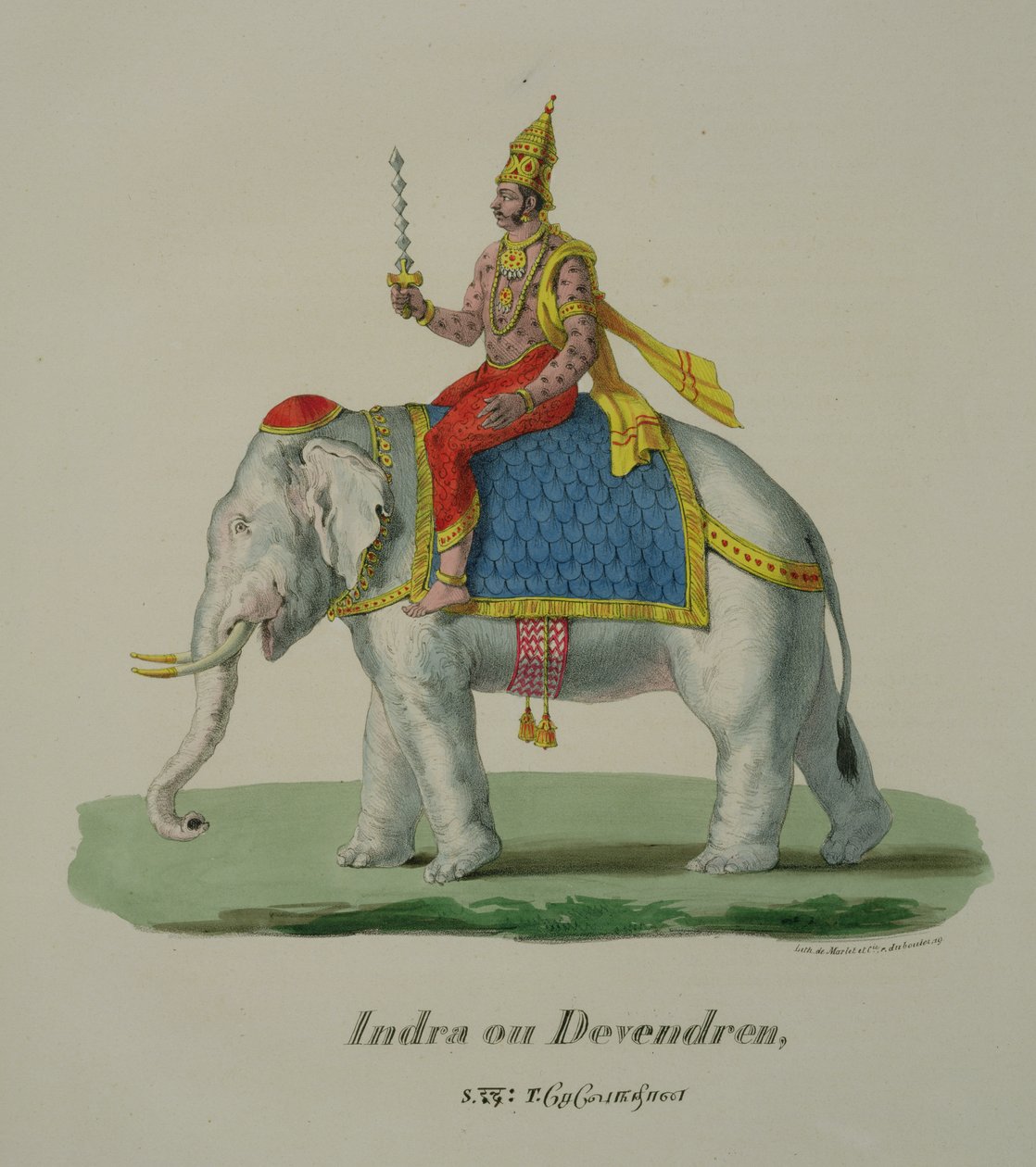 Indra, graviert von Marlet et Cie von Louis Thomas Bardel