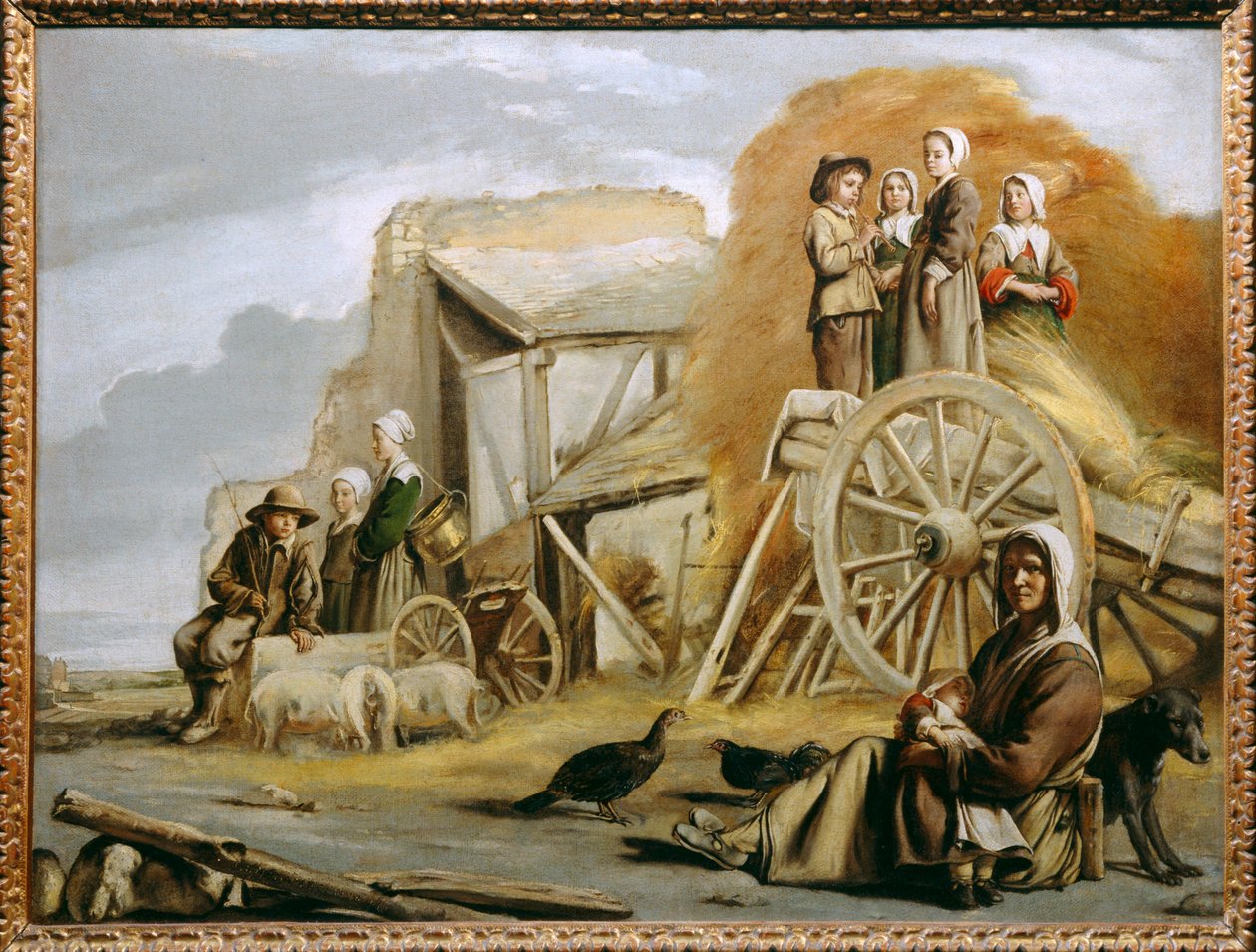 Der Heuwagen von Louis (attr. to) Le Nain
