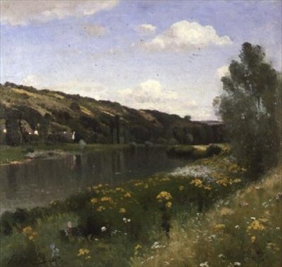 Flusslandschaft von Louis Alexandre Bouche