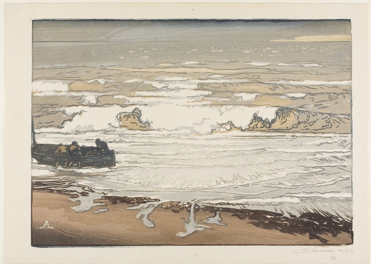 Brechende Wellen, Septemberflut von Louis Auguste Lepère