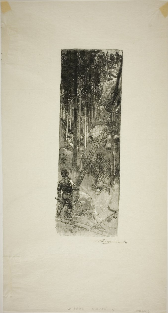 Fallende Kiefern von Louis Auguste Lepère