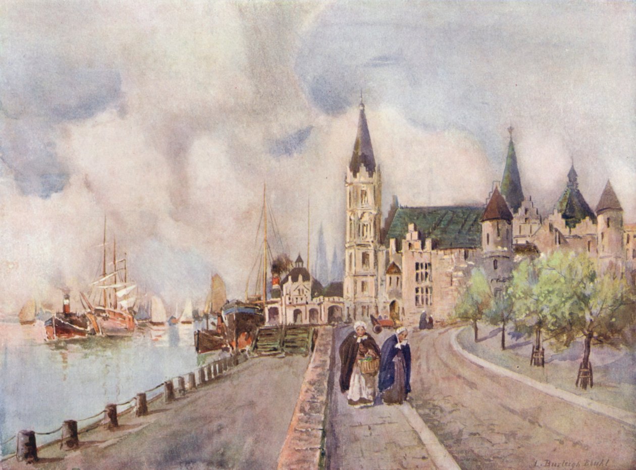 Antwerpen, das alte Schloss Steen von Louis Burleigh Bruhl