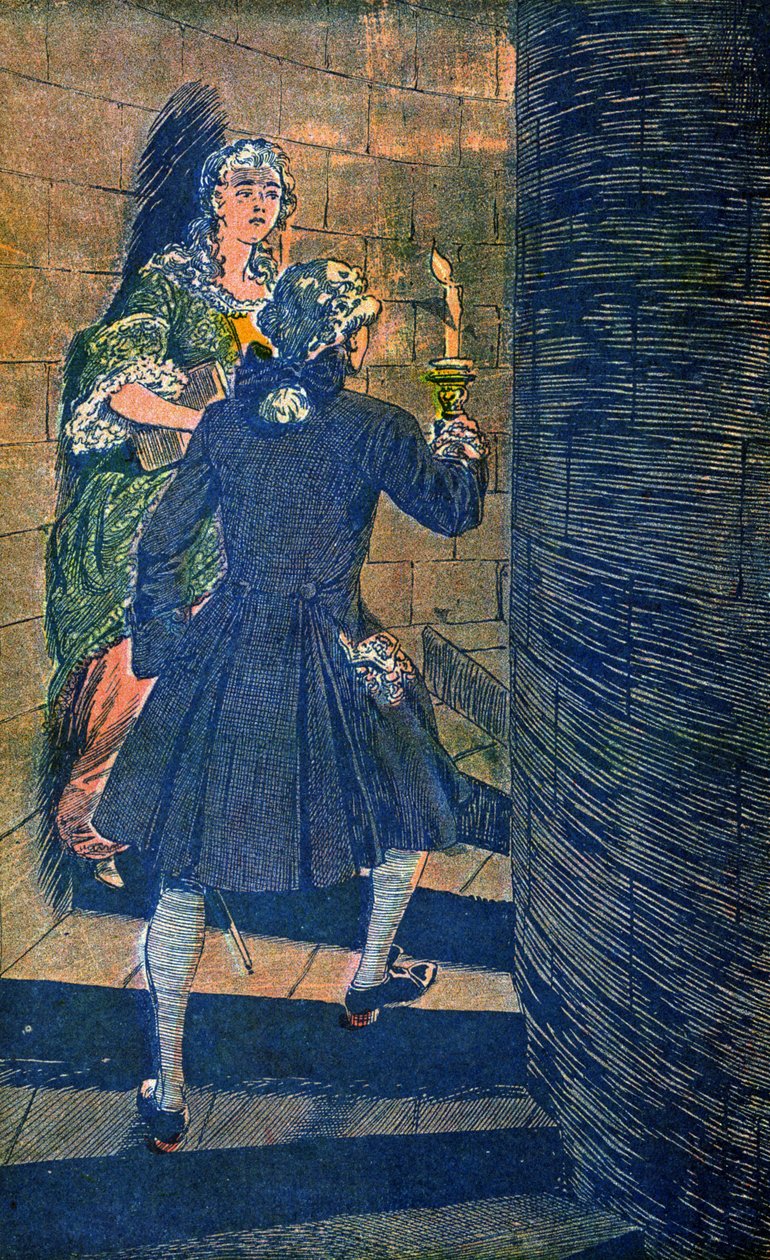 Mme de Toulouse und Ludwig XV. von Louis Charles Bombled
