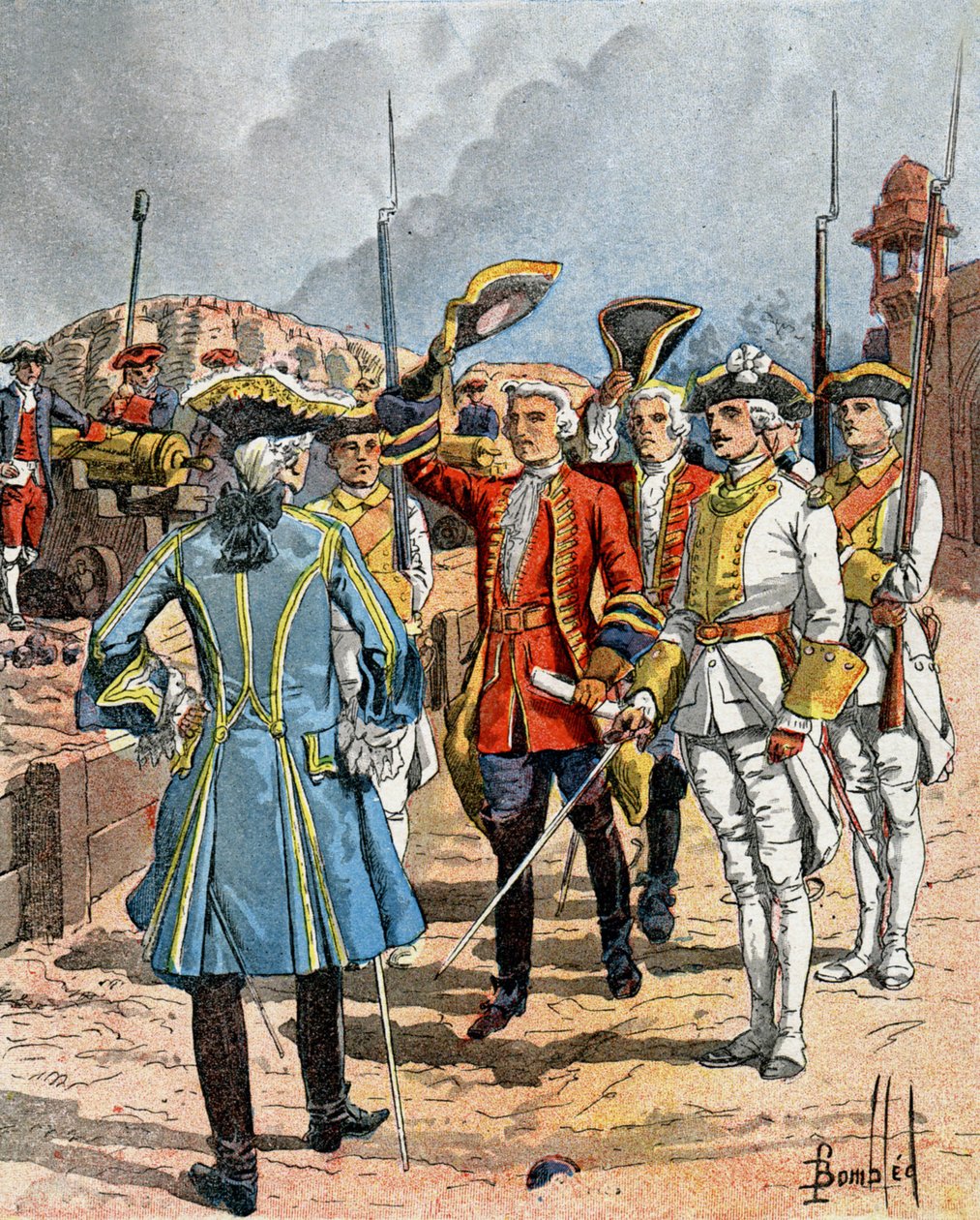 Einnahme von Madras von Louis Charles Bombled