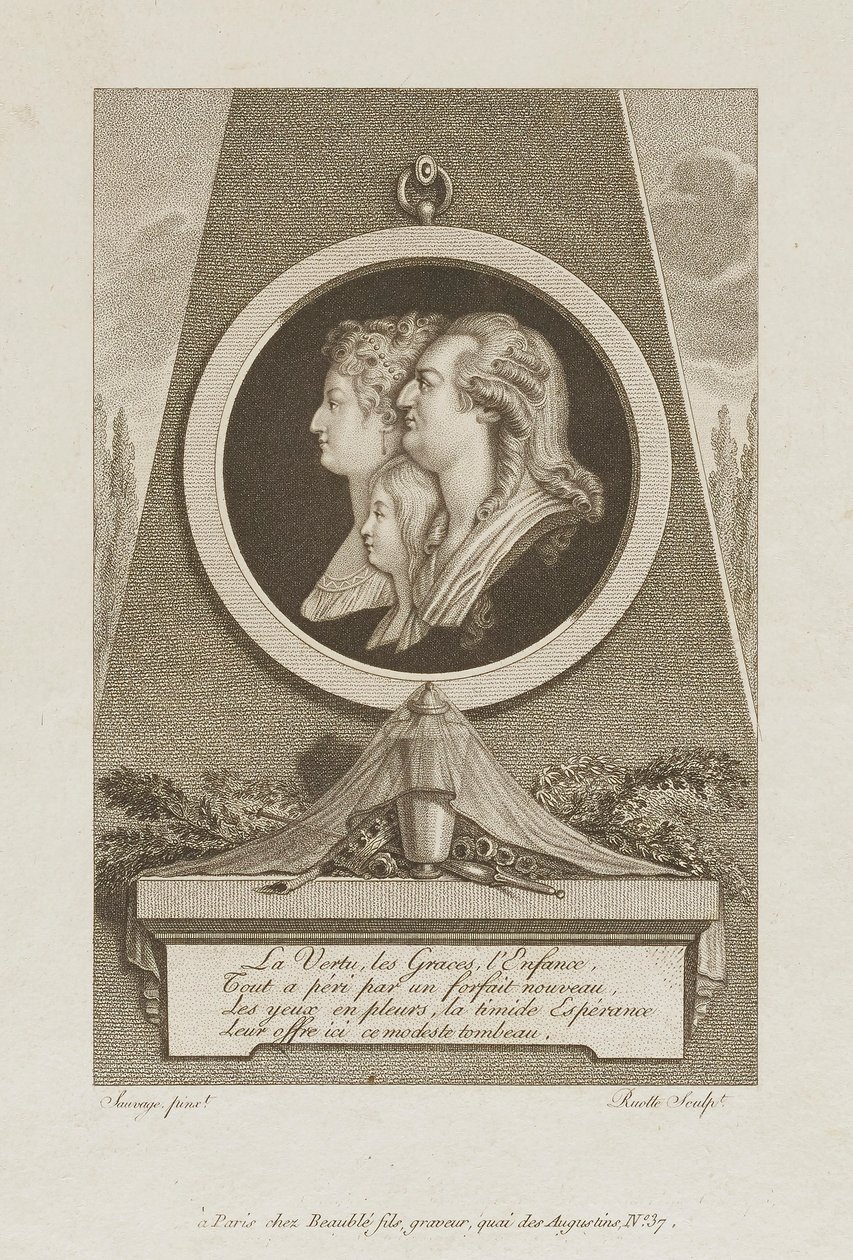 Die Tugend, die Grazien, die Kindheit von Louis Charles Ruotte