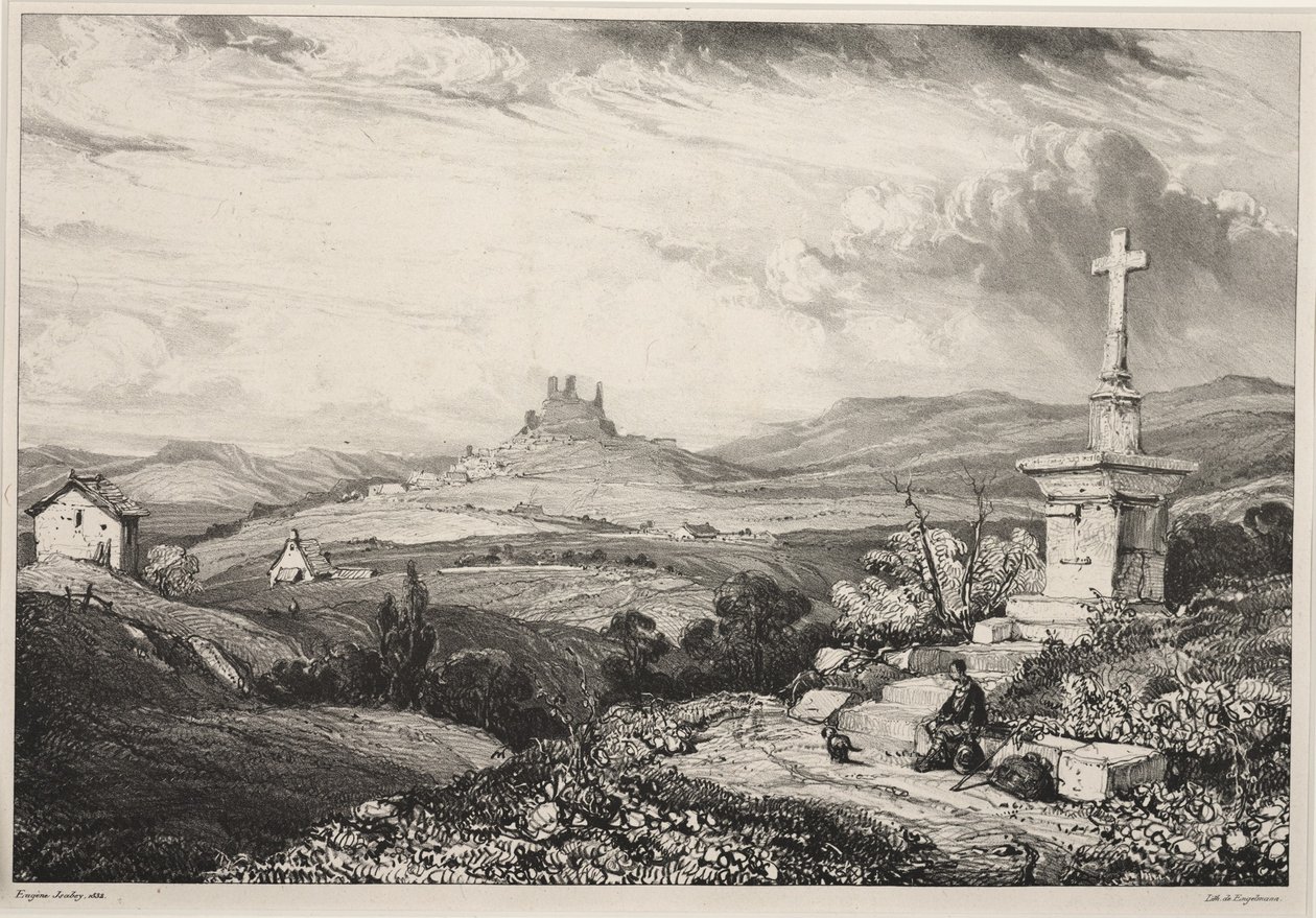 Schloss Larderole, Auvergne von Louis Eugene Gabriel Isabey