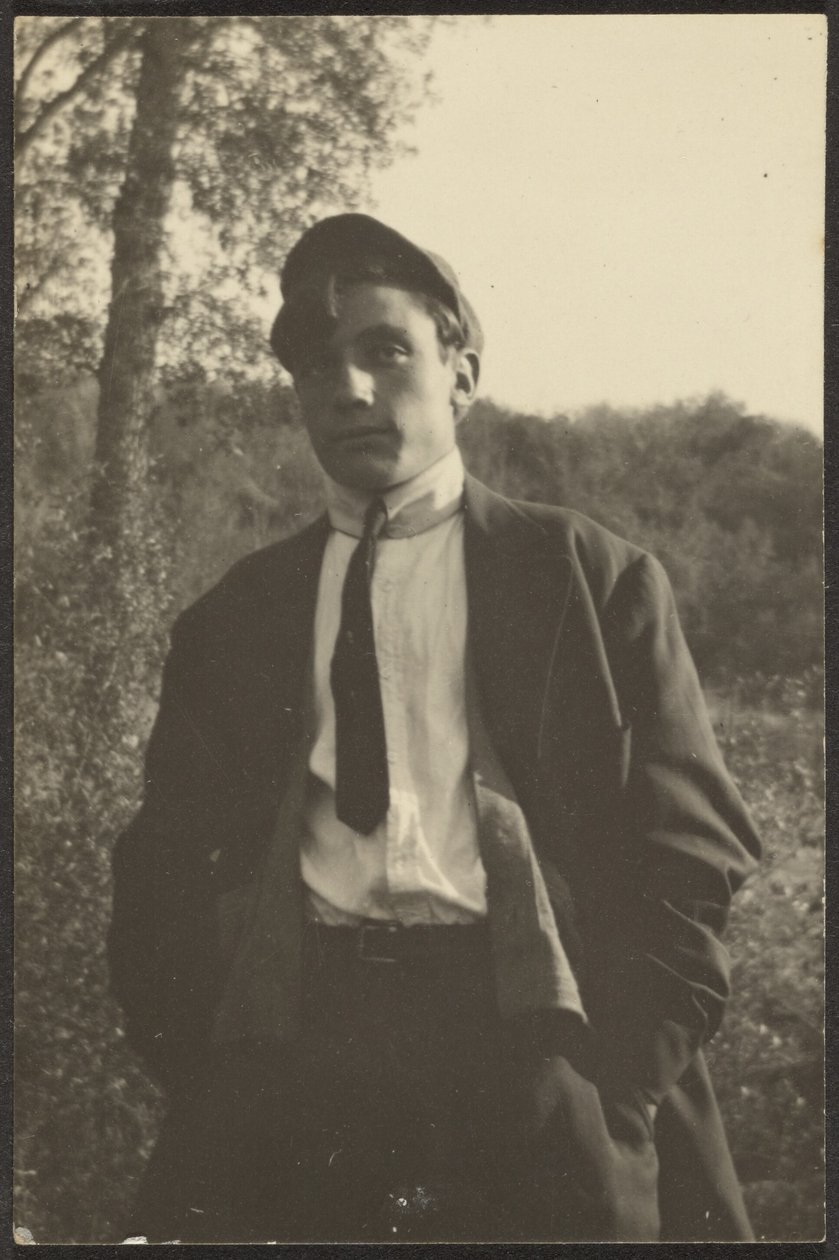 Junger Mann im Feld von Louis Fleckenstein