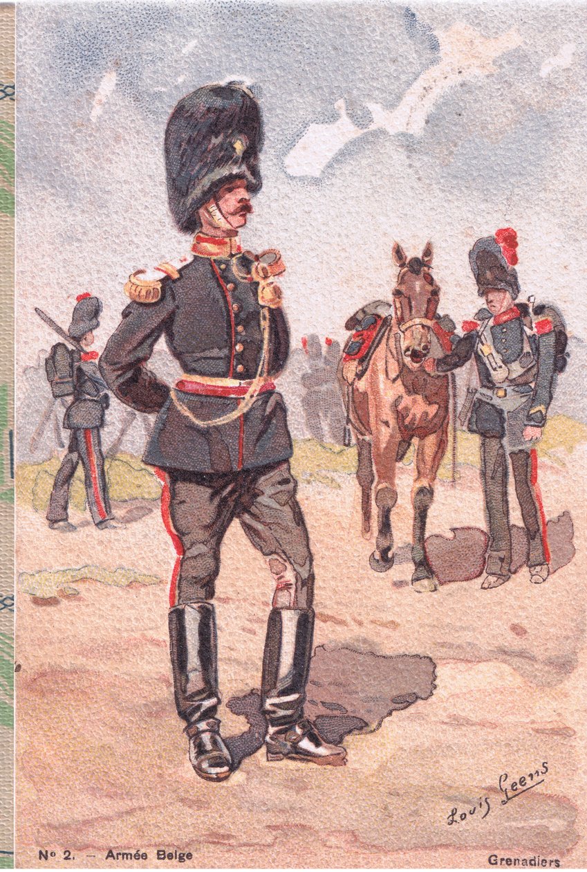 Grenadiere, Postkarte, 1920er Jahre von Louis Geens