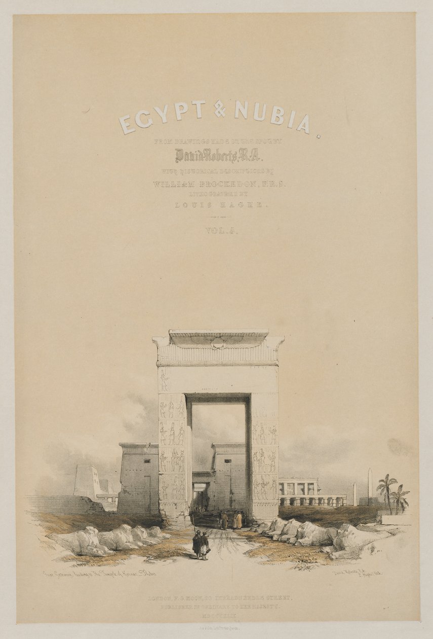 Ägypten und Nubien: Frontispiz Band V, 1849 von Louis Haghe