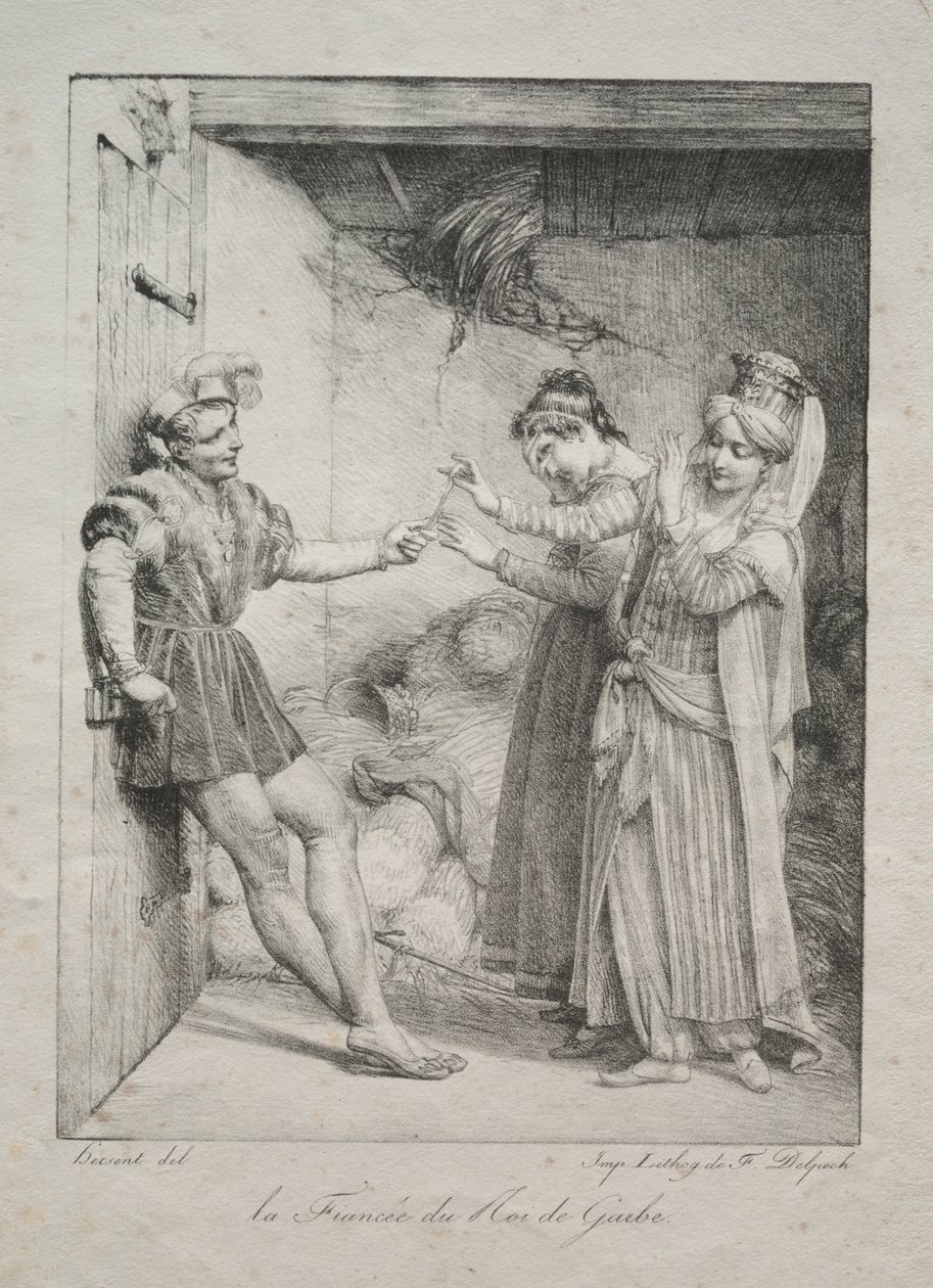 Die Verlobte des Königs von Garbe von Louis Hersent