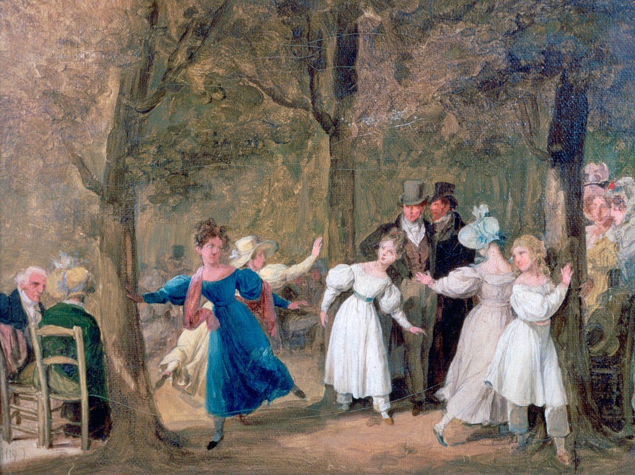 Wiedersehen im Jardin du Luxembourg, 1761-1845 von Louis Leopold Boilly