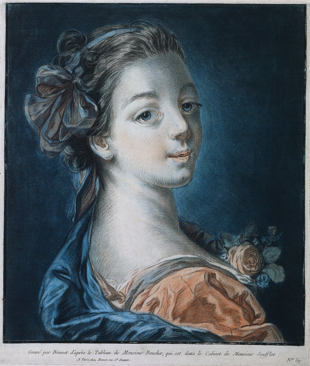 Kopf einer Frau (Mme. Deshayes?) von Louis Marin Bonnet