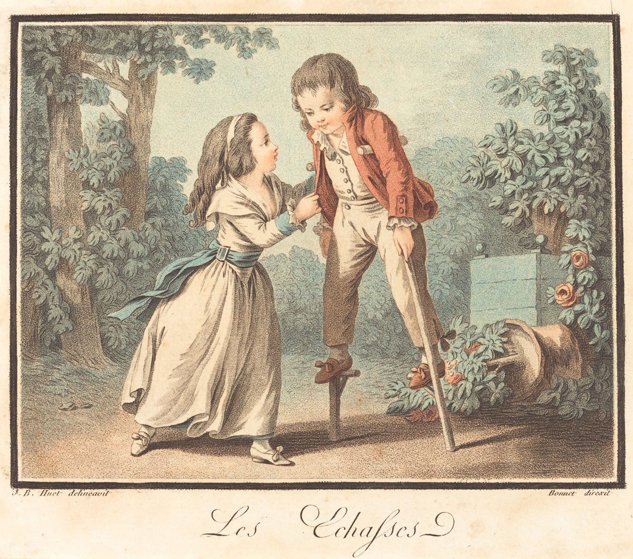 Die Stelzen von Louis Marin Bonnet after Jean Baptiste Hüet, I