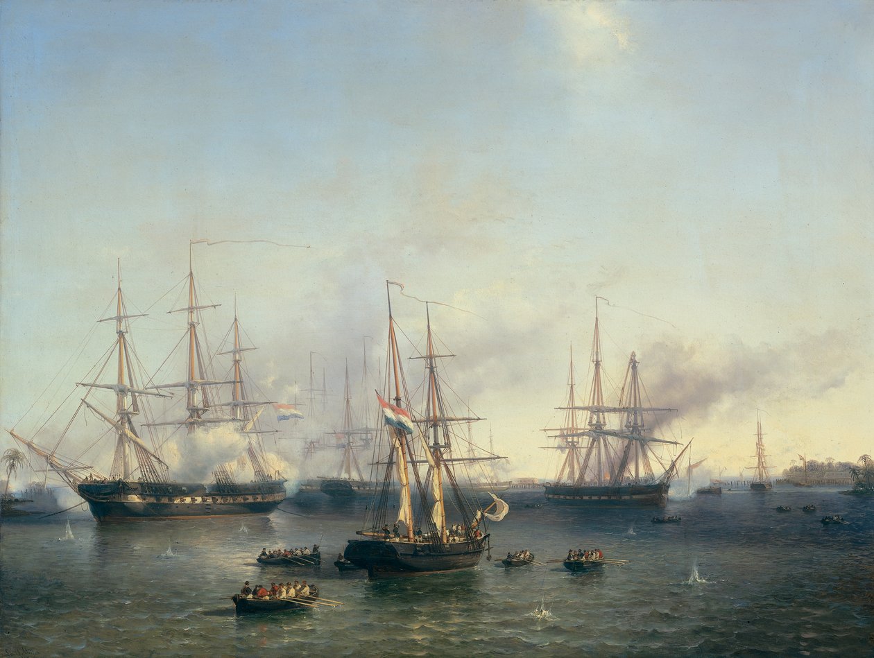 Die Eroberung von Palembang (Sumatra) von Louis Meijer