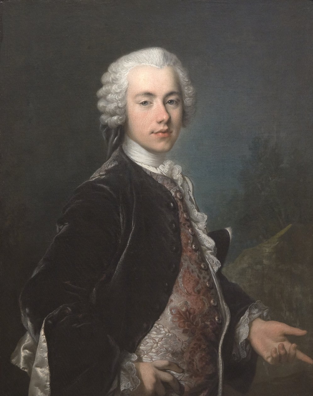 Porträt von Frederik Berregaard von Louis Tocqué