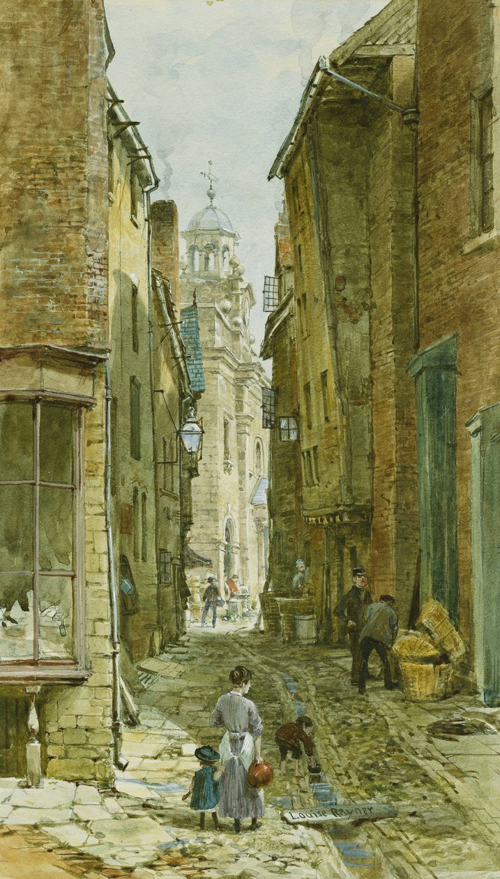 Figuren in Harp Lane, Ludlow von Louise Ingram Rayner