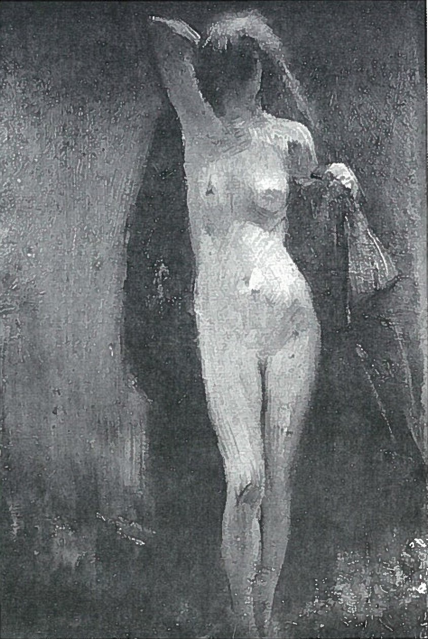 Akt mit rotem Mantel von Lovis Corinth