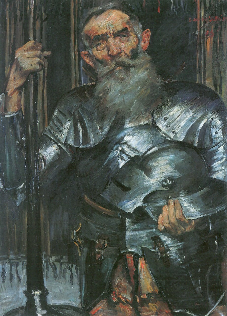 Alter Mann in Ritterrüstung von Lovis Corinth