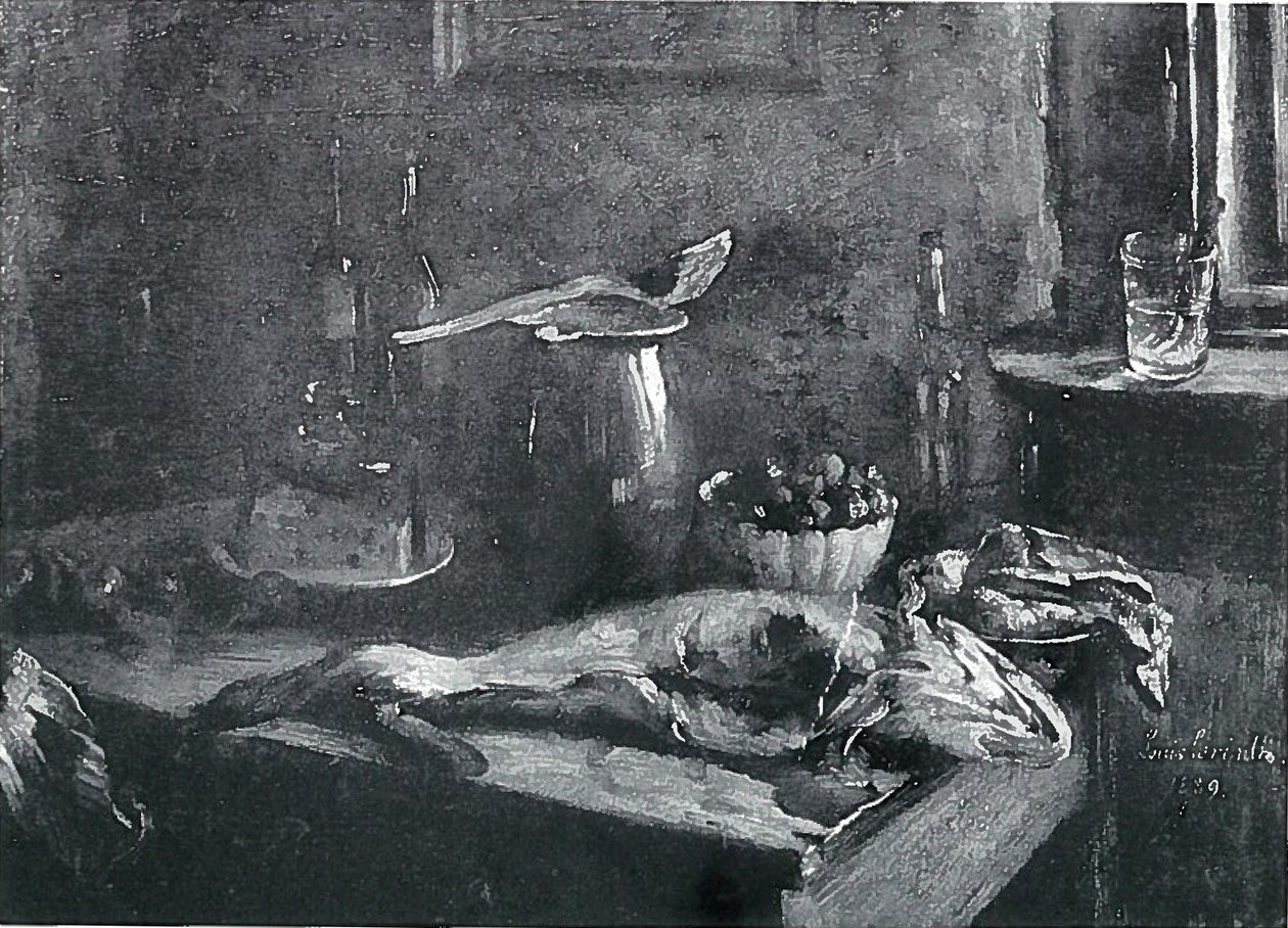 Küchenstillleben, Schellfisch und Rindfleisch von Lovis Corinth