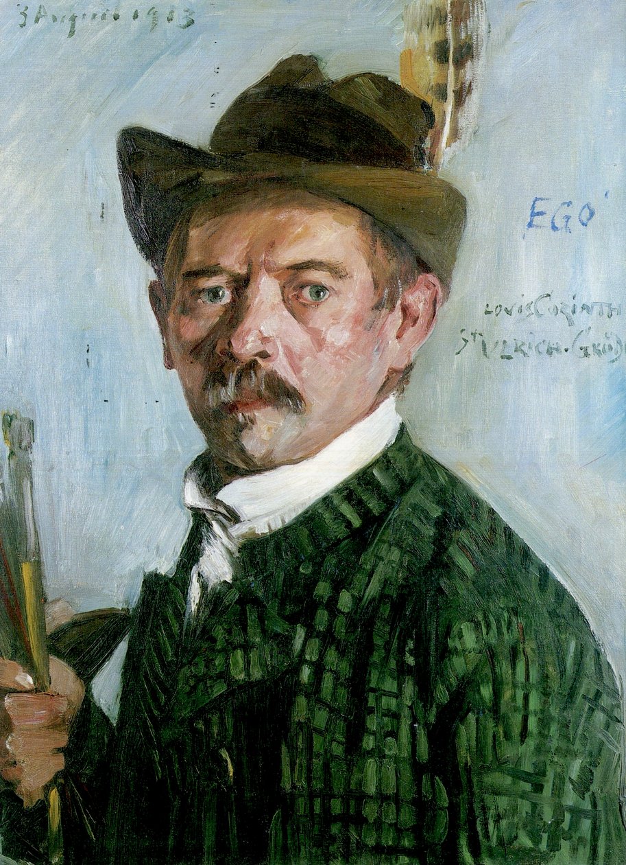 Selbstporträt mit Tiroler Hut von Lovis Corinth