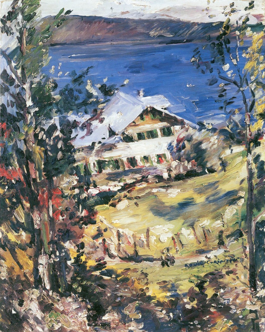 Walchensee, Landhaus mit Waschplatz von Lovis Corinth