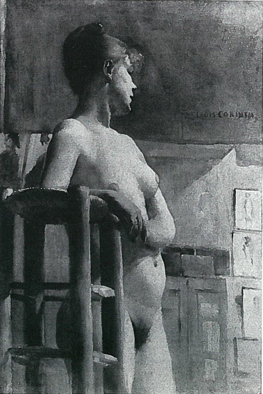 Weiblicher Akt mit Atelierschemel von Lovis Corinth