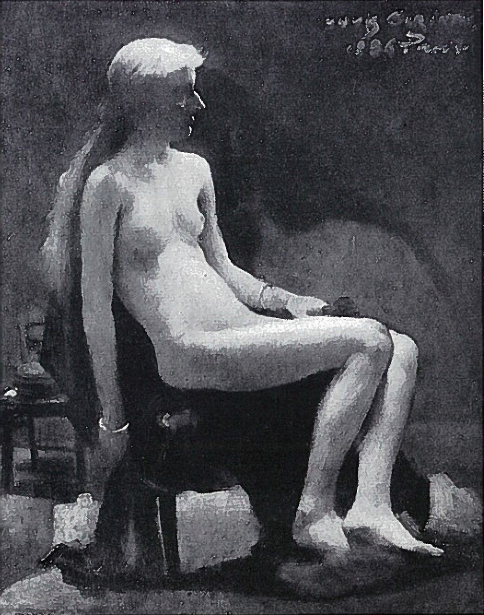 Sitzender weiblicher Akt von Lovis Corinth