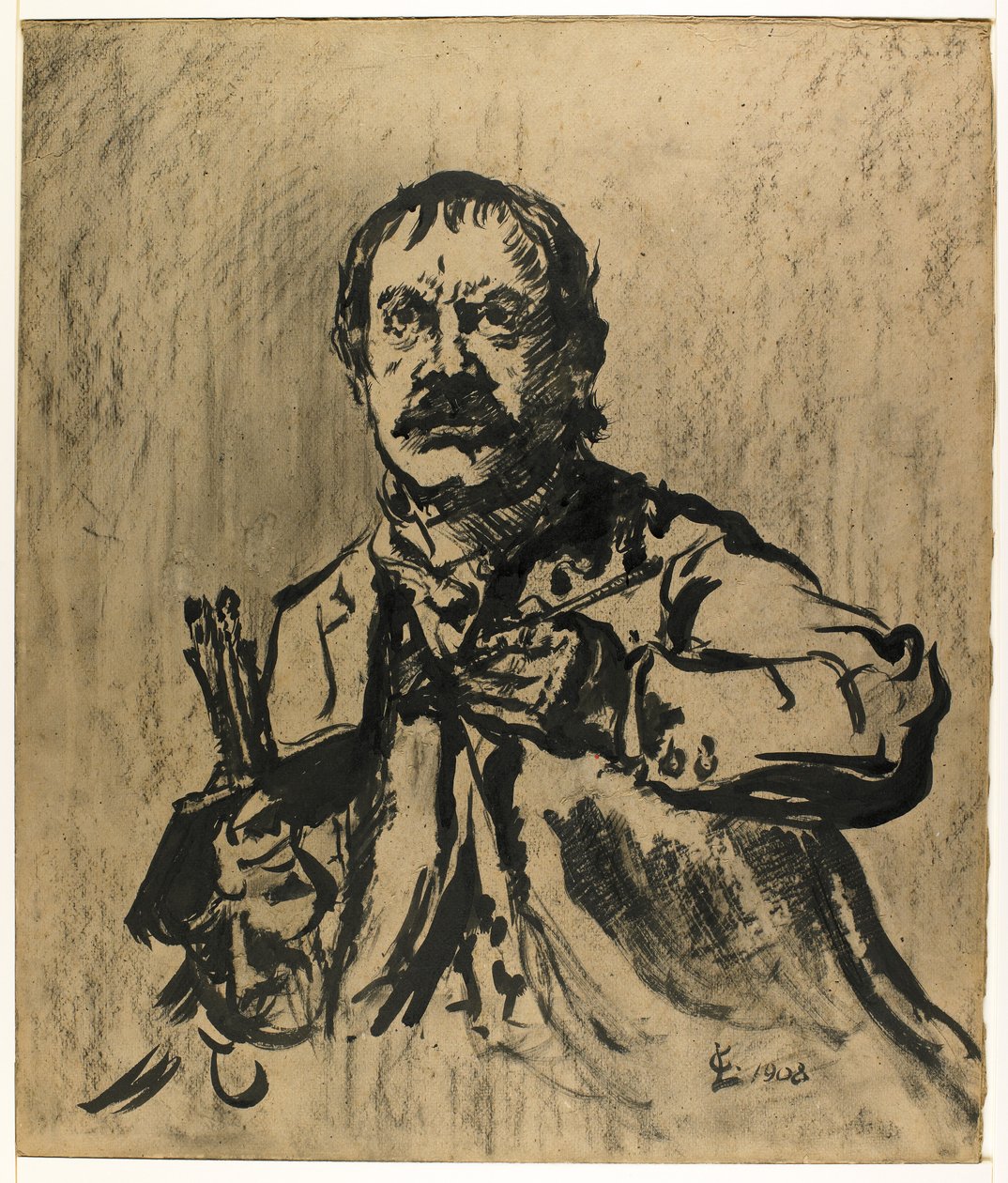 Selbstporträt, 1908 von Lovis Corinth