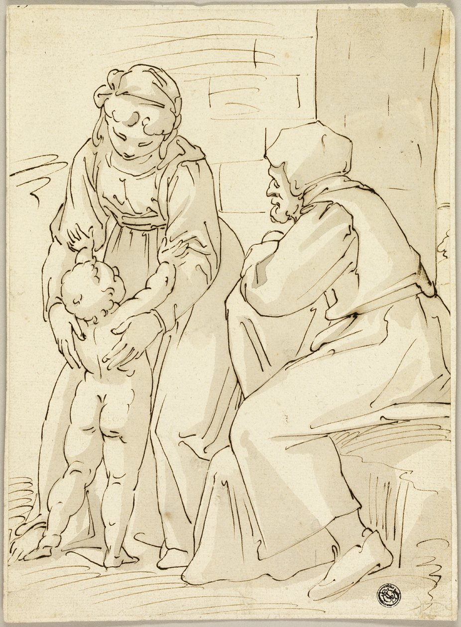 Heilige Familie von Luca Cambiaso