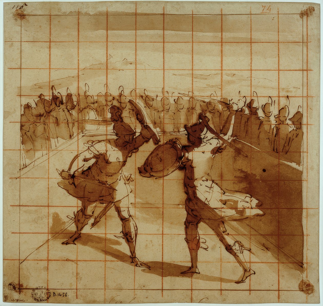 Äneas gegen Turnus von Luca Cambiaso